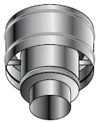 rookgasafvoerkap Isoleco DP 25 dubbelwandig 150 inox